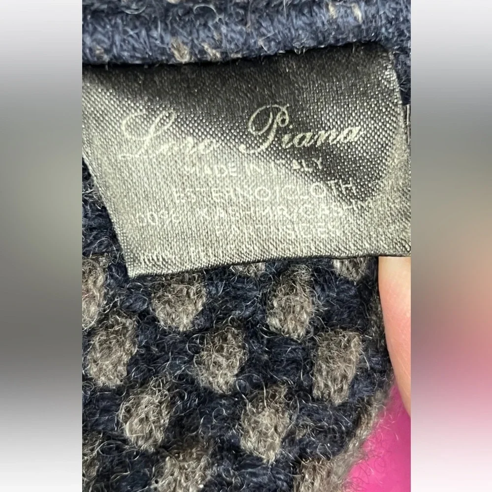 Loro Piana textured knit cashmere leather military jacket blazer cardigan - Picture 12 of 15